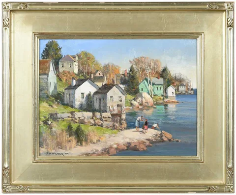 Tom Nicholas, By the Sea, Stonington, Maine, oil on Masonite