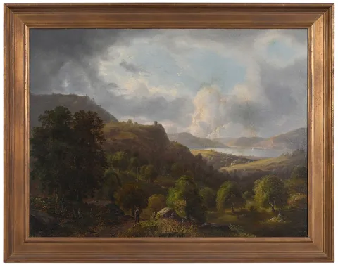 Henry Ary, Overlooking the Hudson, oil on canvas