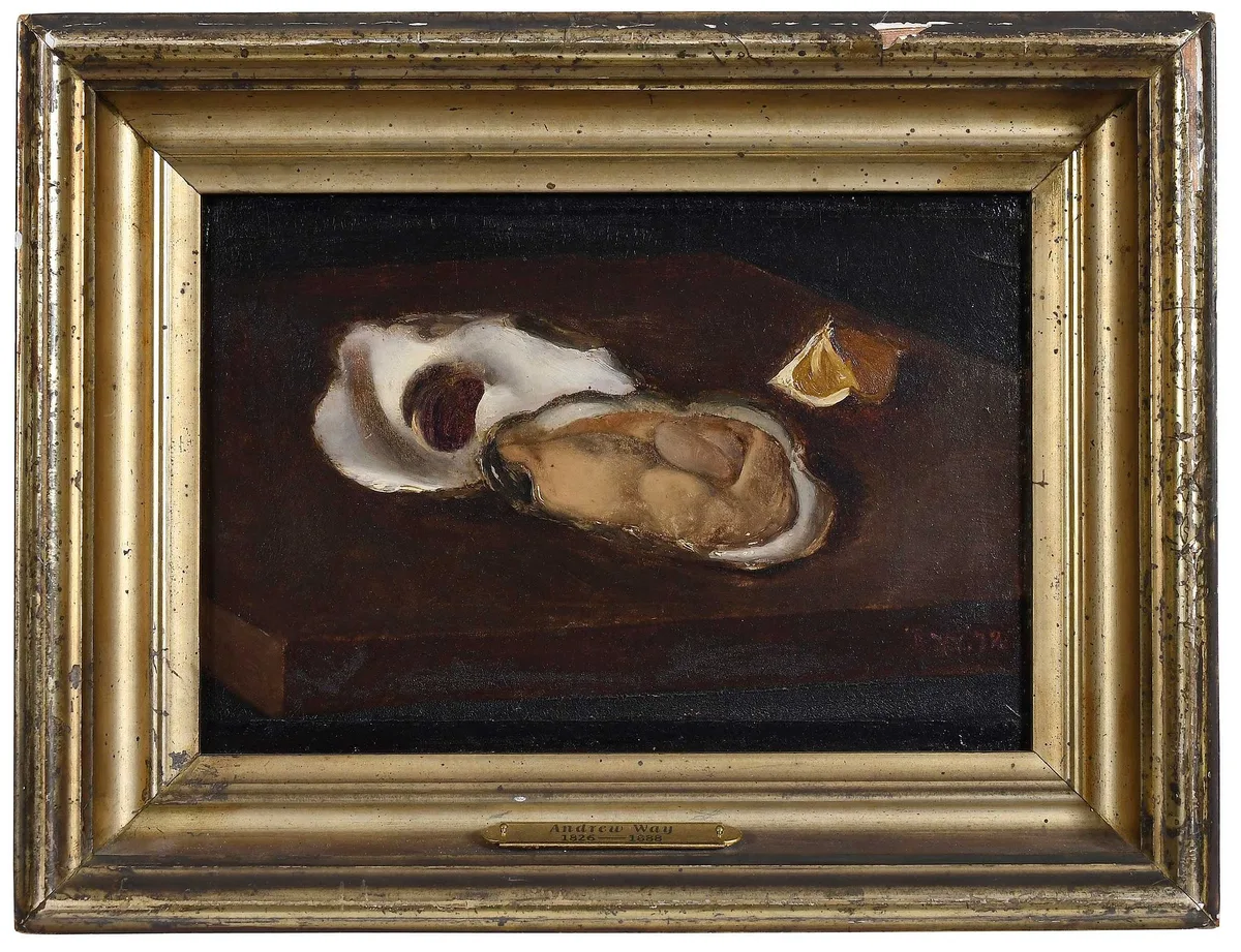 Oysters by Andrew John Henry Way, 1872, oil on academy board, sold Sep 2025