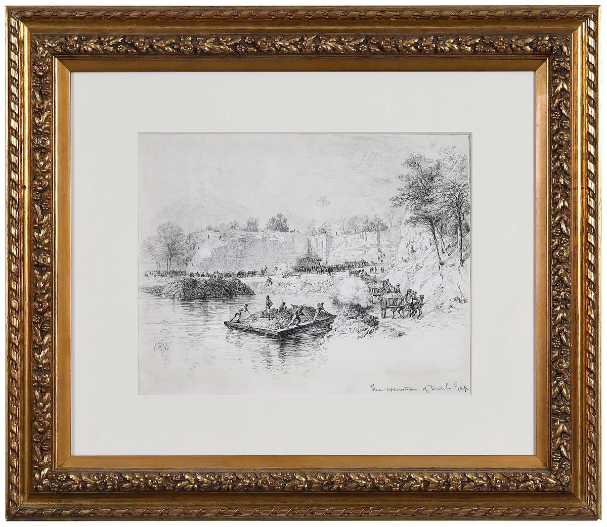 Alfred Waud, Important Civil War Drawing, circa 1880-1884, ink stamp upper center "3274"