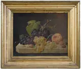 Severin Roesen, Still life with Grapes