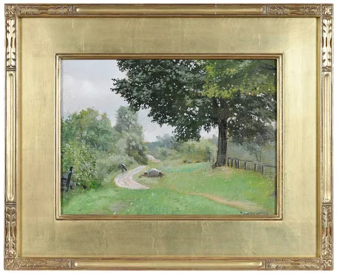 Along the Road by Frank von der Lancken, circa 1902-1911, oil on canvas, sold Sep 2025