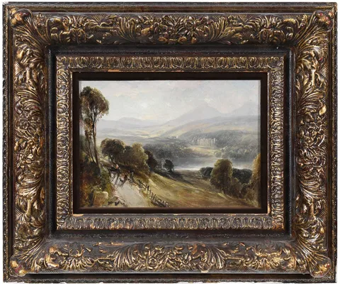 William Hart, Distant Landscape, 1851, oil on board