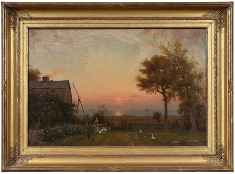 Worthington Whittredge, A Home by the Sea, 1894, oil on canvas
