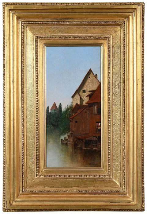 Charles Caryl Coleman, House by the Waterside, Nuremberg, 1871-1872, oil on canvas