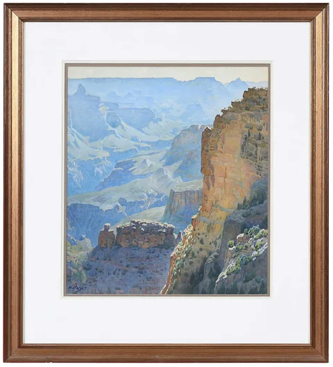Gunnar Widforss, Grand Canyon from Hopi Point, watercolor on paper