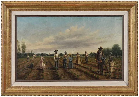 William Aiken Walker, Choppin' the Patch, oil on board