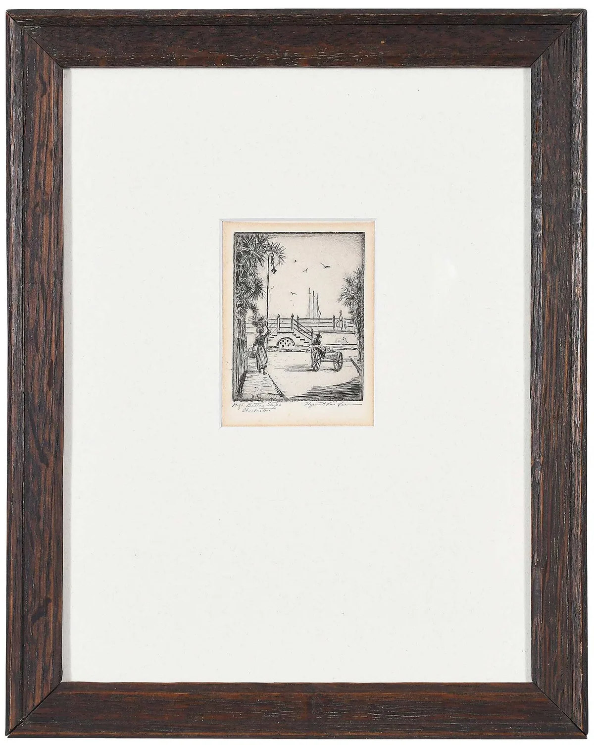 High Battery Steps by Elizabeth O'Neill Verner, etching, sold May 2025