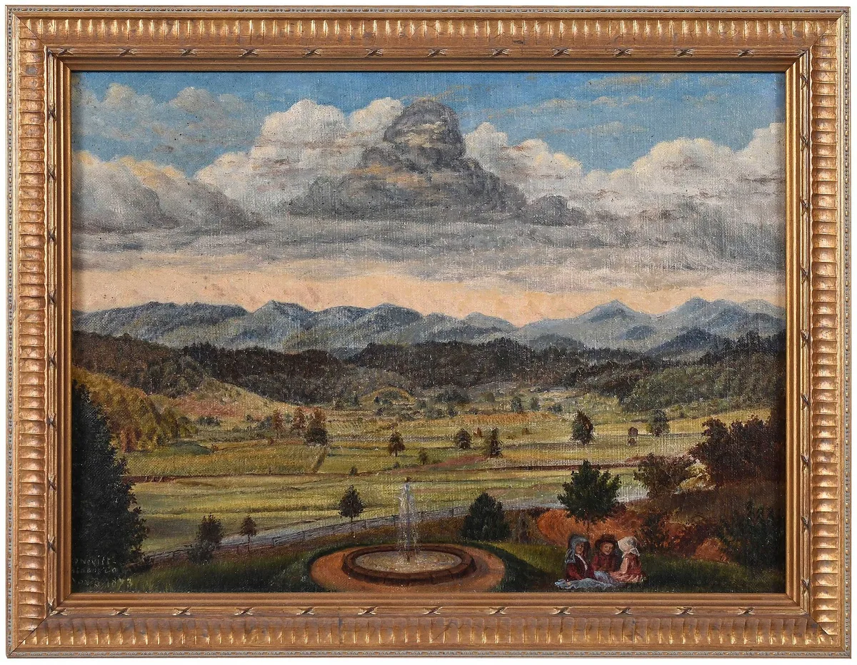J.J. Nevitt, Southern Mountain View, oil on canvas