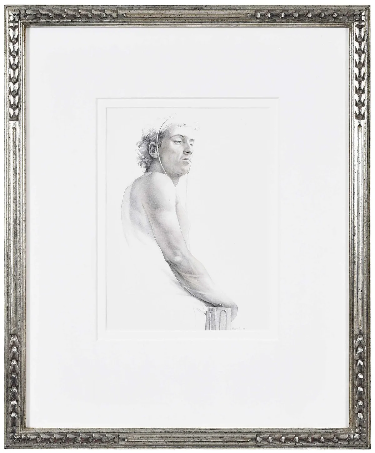 Steven Assael, Sketch of Man, graphite on paper