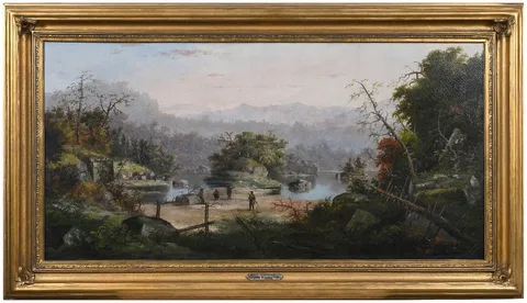 On the Shenandoah by John R. Johnston, 1863, oil on canvas, sold Mar 2025