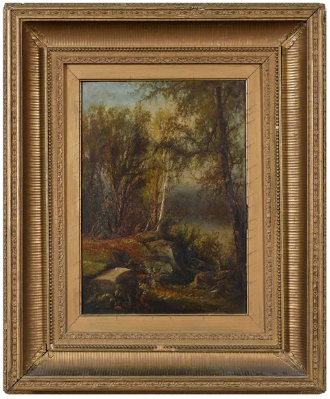 Alexander Helwig Wyant, Forest Interior, oil on canvas