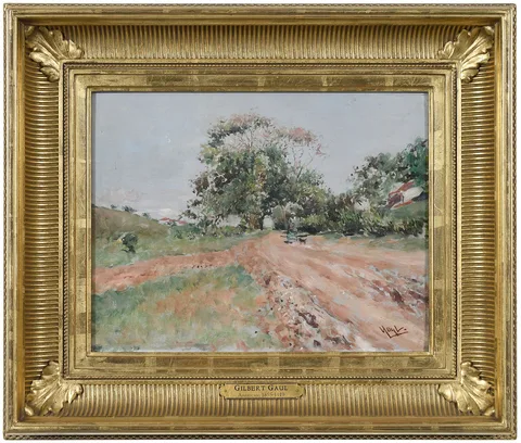 Gilbert Gaul, Impressionist Scene, South Nashville, circa 1895, oil on panel