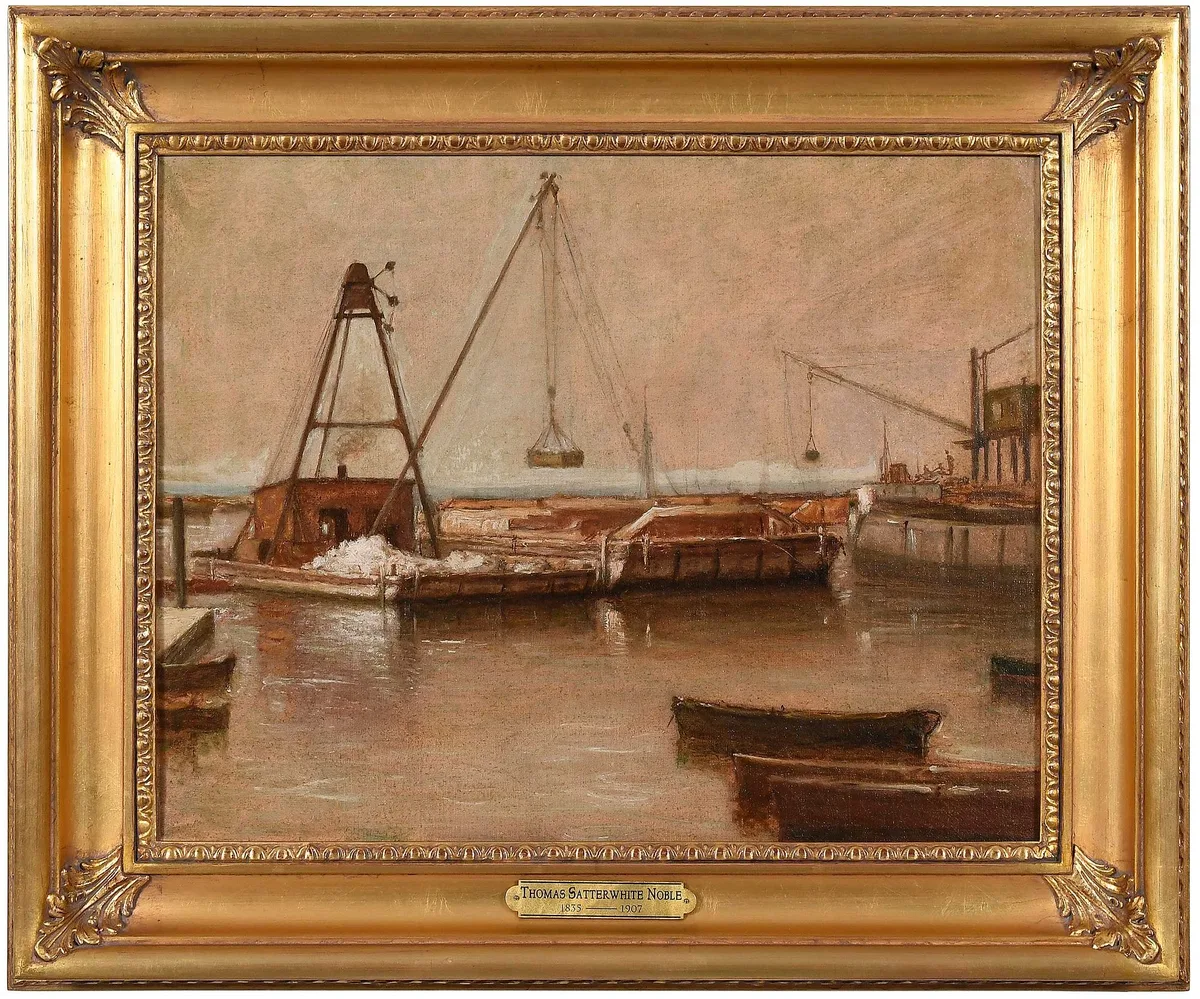 Thomas Satterwhite Noble, Cotton Dock, 1890, oil on canvas