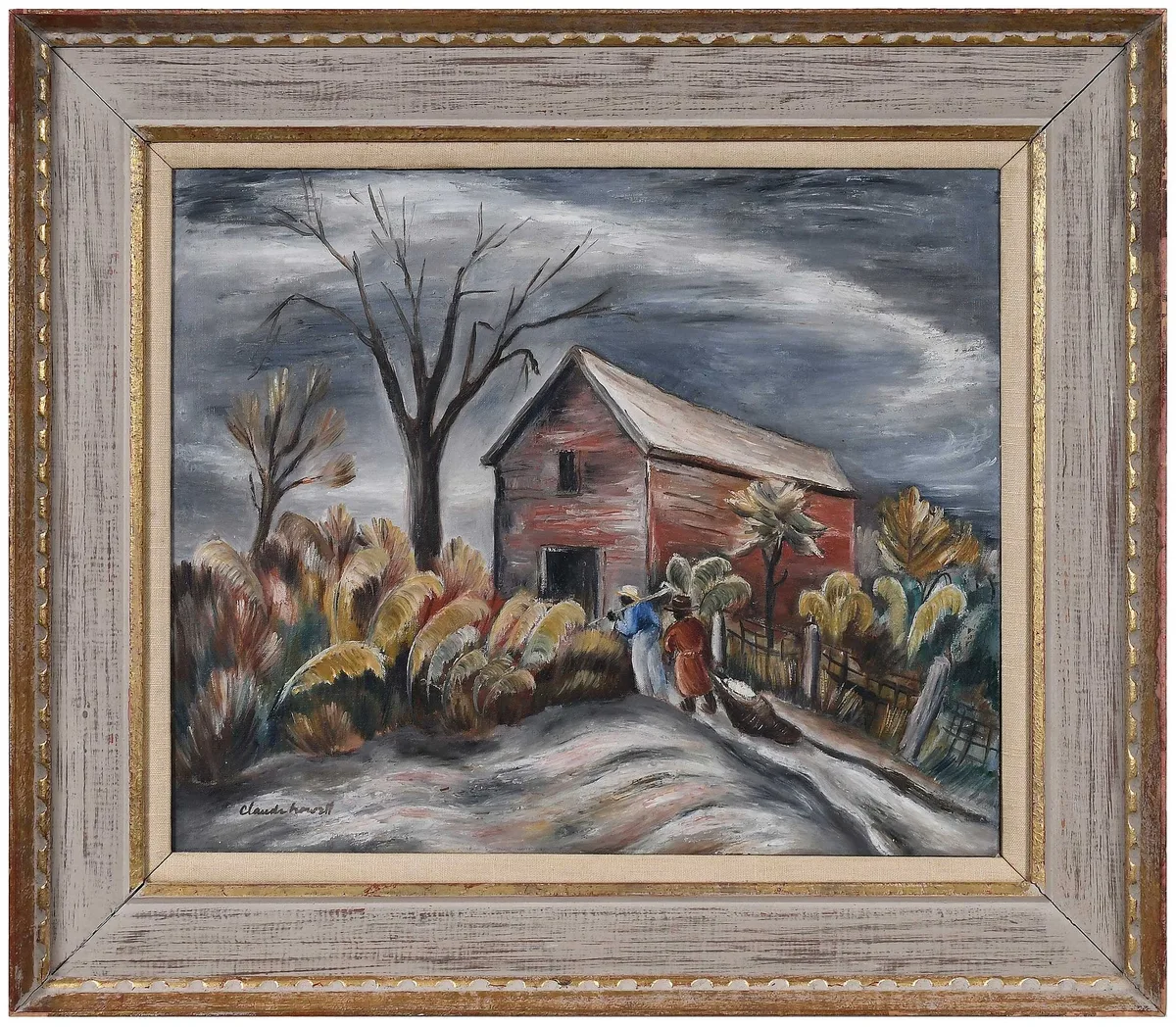 Grey Days by Claude Howell, 1940, oil on canvas, sold Mar 2025