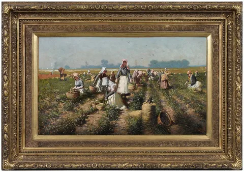 Harry Roseland, Working in the Field, 1881, oil on canvas