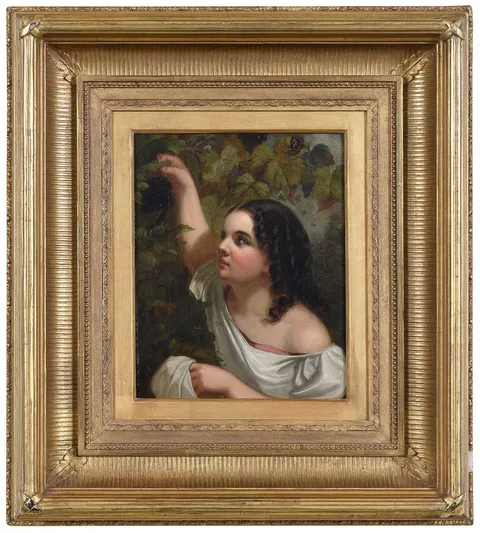 John George Brown, Picking Grapes, 1859, oil on canvas
