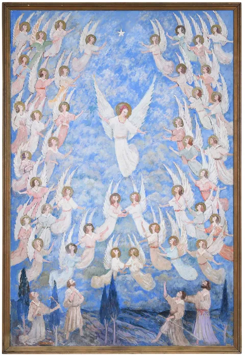 D. Putnam Brinley, Host of Angels, oil on Masonite