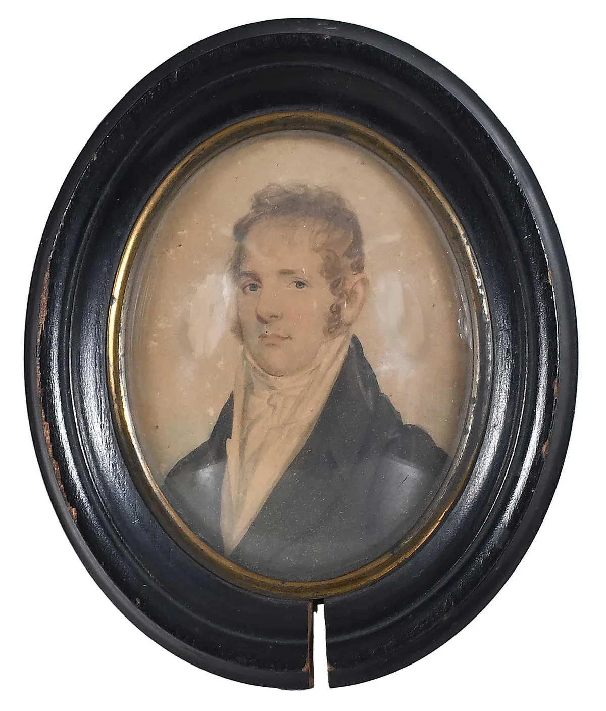 John Wesley Jarvis, Portrait Miniature of Lebbeus Chapman, watercolor and graphite on paper