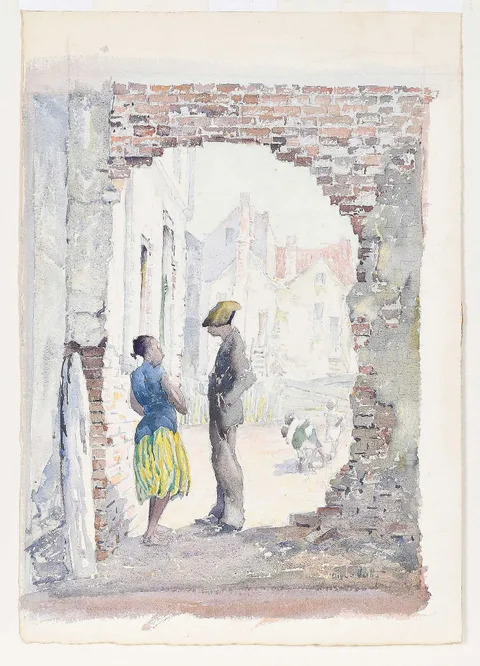 Alfred Heber Hutty, Untitled, watercolor on paper