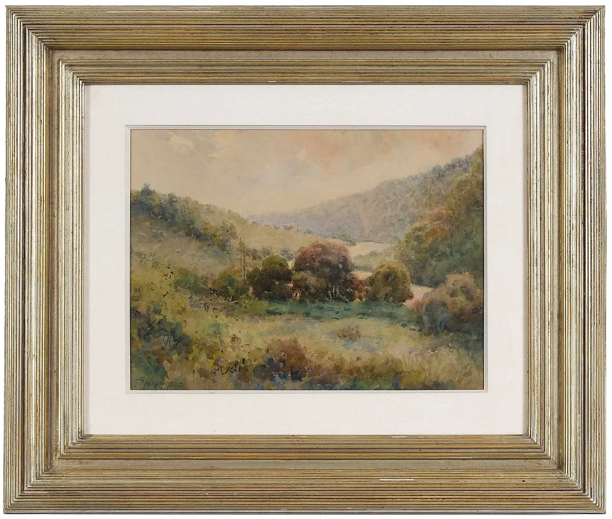 Paul Sawyier, Bend in the Kentucky River, watercolor on paper