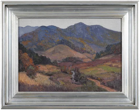 Rudolph Ingerle, Great Smoky Mountains, estate tag verso, oil on canvas board