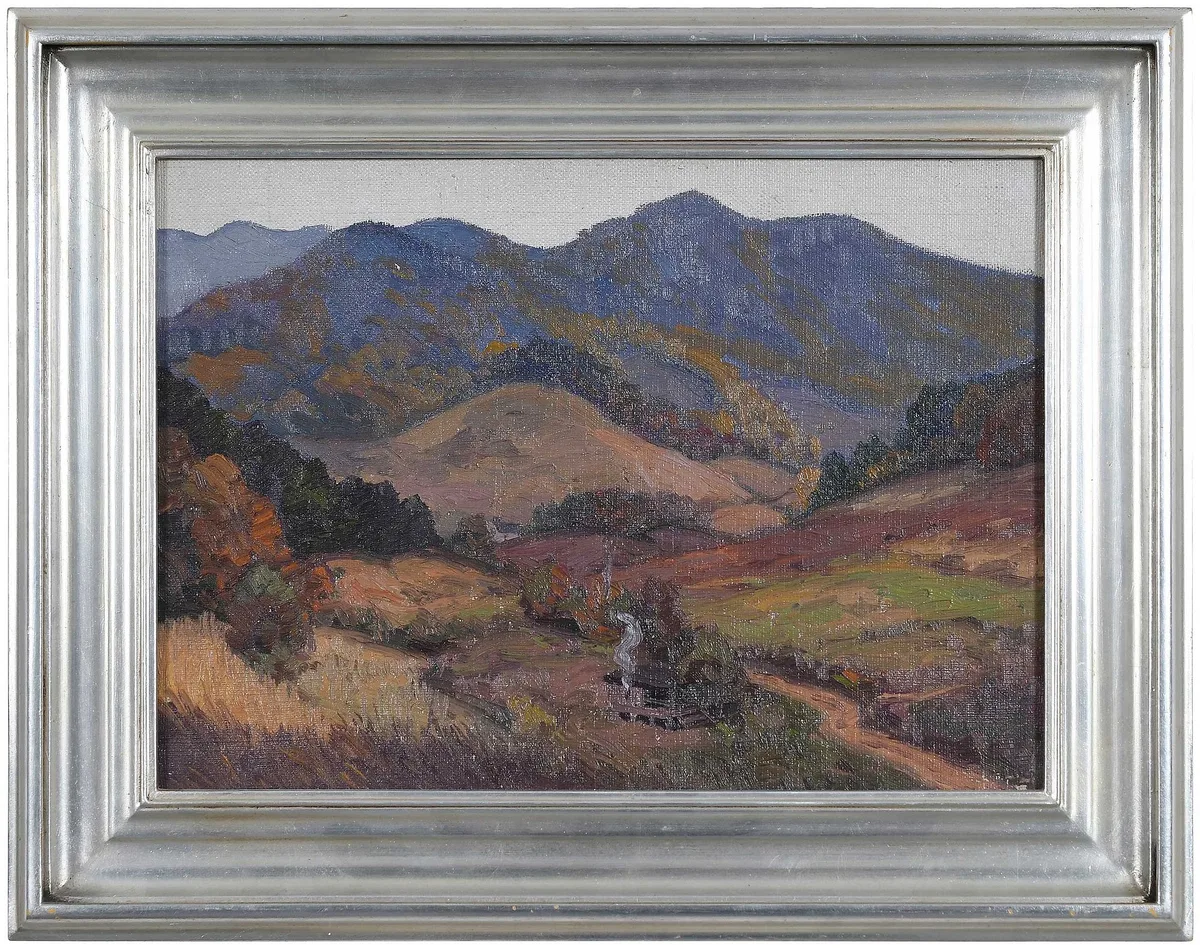 Rudolph Ingerle, Great Smoky Mountains, estate tag verso, oil on canvas board