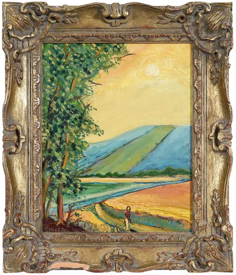 Wilfred J. Huettel, Untitled, Tennessee Landscape, 1976, oil on board