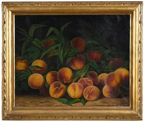 William Mason Brown, Still Life of Peaches, oil on canvas