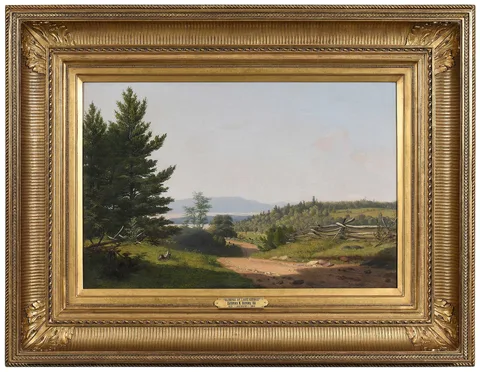 Sanford Robinson Gifford, Scenery Near Lake George, 1849, oil on canvas