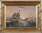 James Edward Buttersworth, Ships at Sunset