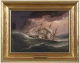James Edward Buttersworth, \r\n\r\nClipper Ship in a Storm