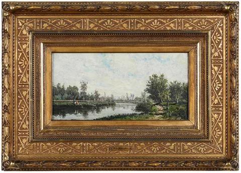 William Lewis Marple, Summer Landscape, oil on board