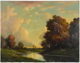 Robert William Wood, Autumn Evening signed lower left "Robert Wood