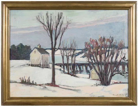 Russell Cheney, Maine in Winter, oil on canvas