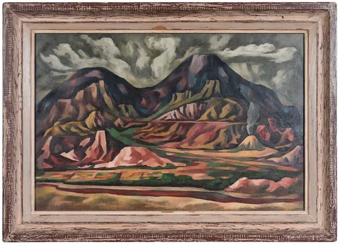 Howard Cook, Chama River, New Mexico, oil on canvas