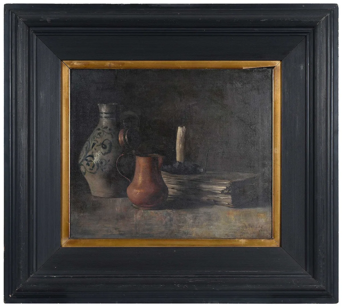 Robert Schade, Still life with Candle, 1894, oil on canvas
