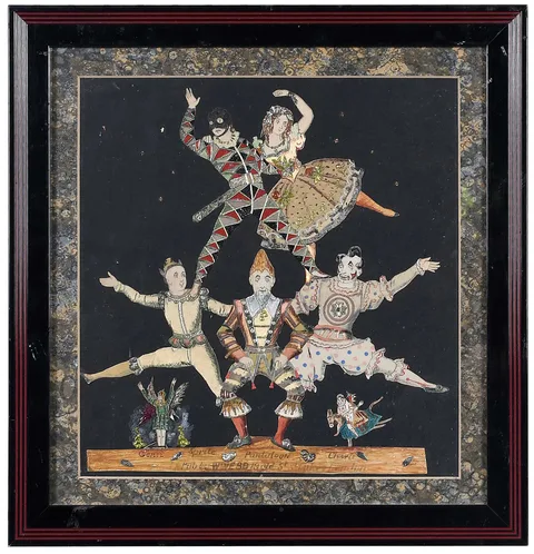 Walt Kuhn, Circus Performer Collage, mixed media on board