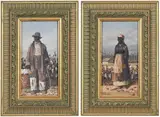 William Aiken Walker, Two Figures, A Man with Cane and a Woman
