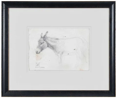 Ben Long, Study of a Donkey for the Prodigal Chapel, Montreat, 2001, pencil on paper