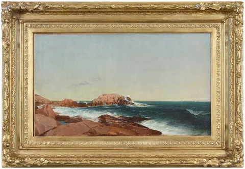 John Frederick Kensett, Indian Rock, Narragansett, Rhode Island, circa 1867, oil on canvas