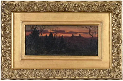Elihu Vedder, Twilight in New England, circa 1865, oil on panel
