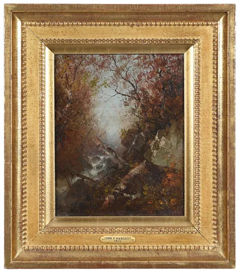 John Frederick Kensett, Franconia Notch, New Hampshire, oil on paper