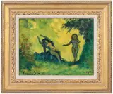 Louis Michel Eilshemius, Two Nymphs in Sunburst