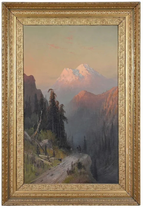 Frederick Ferdinand Schafer, Evening, Mt. Shasta, oil on canvas