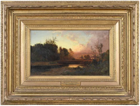 William Keith, Sunset Scene, Napa Valley, Coast Range, 1878, oil on canvas