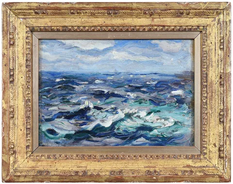 Ocean Sketch by Hayley Lever, oil on panel, sold Mar 2024