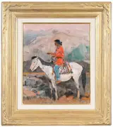 Laverne Nelson Black, Indian on Horseback