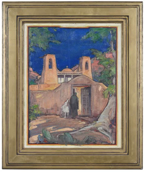 Gerald Ira Diamond Cassidy, New Mexico Mission, oil on canvas