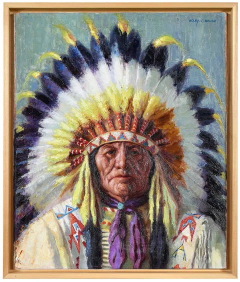 Henry Balink, Portrait of Little Bear, oil on canvas